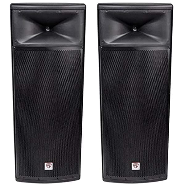 Par Rockville Spgn258 Dual 15 3000W 8-Ohm Pasivo Dj Pa Parlante Abs Gabinet (2) SPGN258
