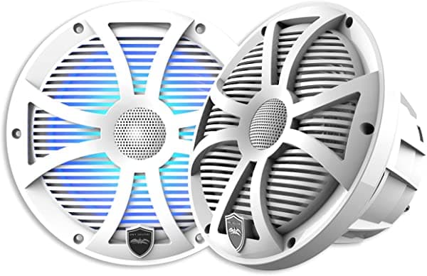 Wet Sounds Revo 8-Sww Blanco Cerrado Sw Rejilla 8 Pulgadas Marinas Led Coaxiales (Par)