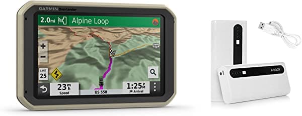 Garmin Overlander Rugged Multipurpose Navigator Orientación Fuera De La Red 010-02195-00 Y Aibocn 10000Mah Bateria Cargador Bundle A Pe