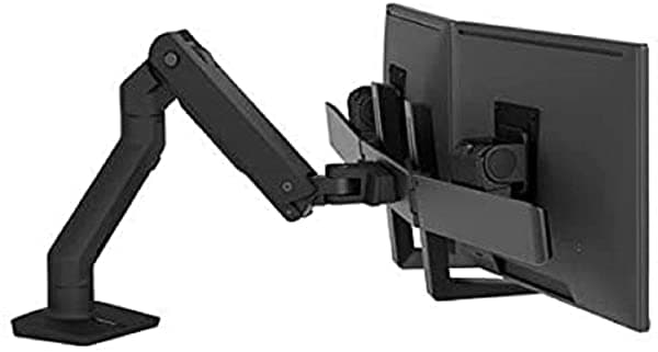 Ergotron - Hx Monitor Dual Monitor Monte Del Escritorio Vesa - 2 Monitores Arriba 32 Pulgadas 5 17.5 Lbs Cada Uno - Matte Black 45-476-224