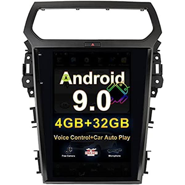 NC Radio Estéreo para Auto Navegación GPS para Ford Explorer 2011-2019 Android Auto/Manual A/C CarPlay 12.1 Pulgadas con Entretenimiento para Auto Radio Multimedia (PX 6 Hexa Core 4+32GB)