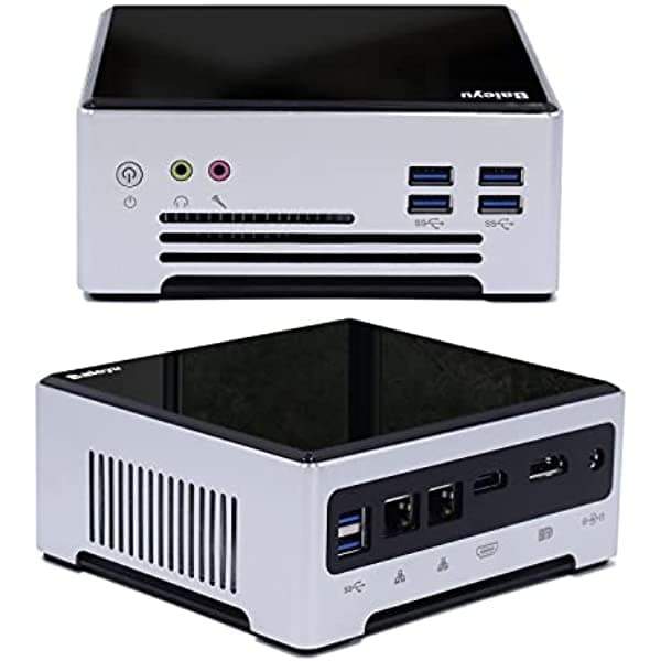 Baieyu Celeron J4125 Windows 10 Pro 4 Puertos Lan De 2.5 Gbe Router De Firewall Pcs Centro Comercial Portátil Compacto De Escritorio 32 Gb Ram 256 Gb Ssd
