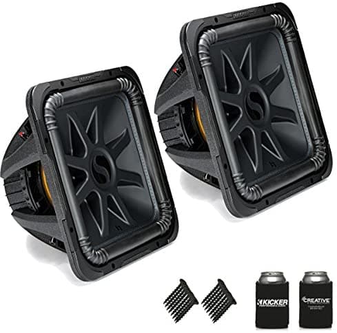 Kicker 44L7S152 Solobaric L7 15" Subwoofers Bundle - Bobinas De Voz Duales De 2 Ohmios Para Cableado A Un Amplificador Monobloque De 2 Ohmios
