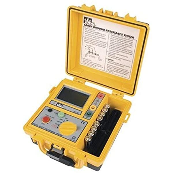Ideal Industries Inc. 61-796 Tester de resistencia de puesta a tierra de 3 polos estuche de transporte incluido