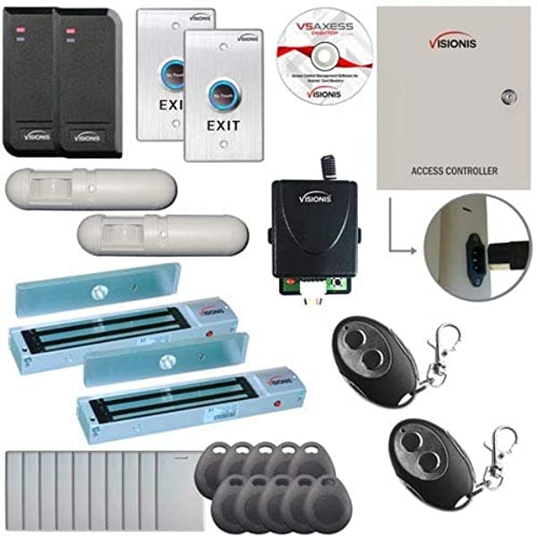 Visionis Fpc-6151 Duarta De Control De Acceso De Dos Puertas 600 Lbs Maglock Tcp Ip Wiegand Controlador Box Software Incluye El Receptor De Lector De