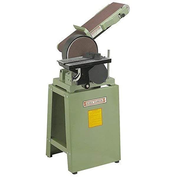 Central Machinery Lijadora combinada con banda de 6" x 48" y disco de 9" con soporte de hierro fundido banda de lija grano 80 y disco de lija grano 80 110V 8 Amp