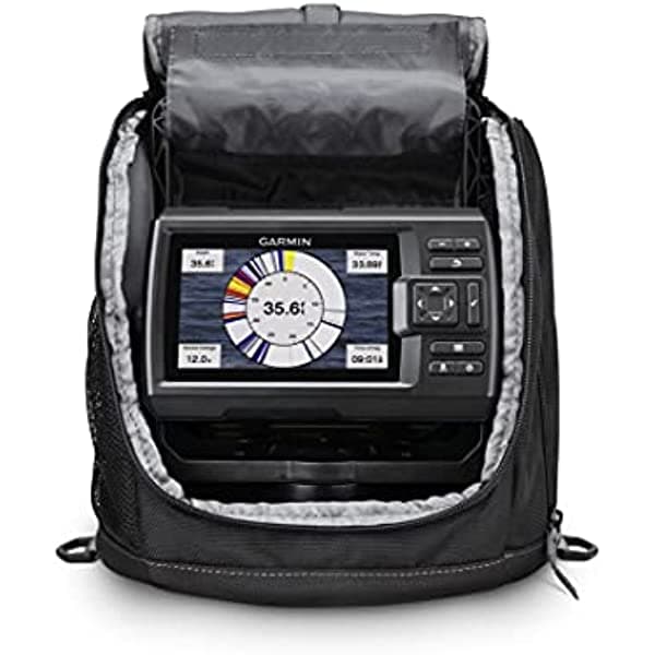 Garmin 010-02551-04 Striker Vivid - Paquete De Pesca En Hielo De 5 Cv Con Transductor Gt8Hw-If Y Batería De Plomo Ácido