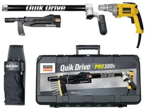 Simpson Strong Tie Pro300Sd25K Quikdrive Sistema De Cubierta De Autoalimentación Con Motor Dewalt De 2500 Rpm.