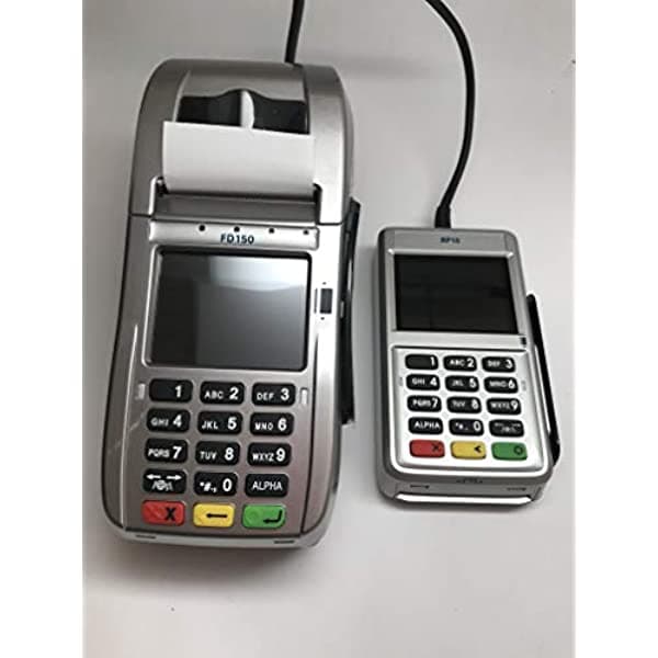 First Data Fd150 Emv Ctls Terminal De Tarjeta De Crédito Y Rp10 Pin Pad Bundle