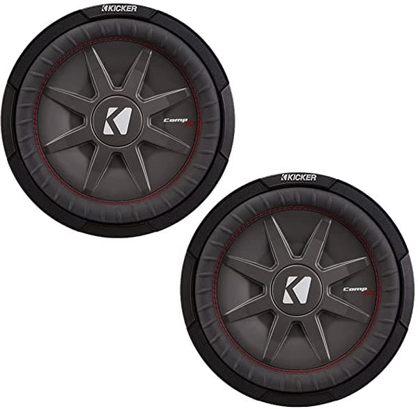 Kicker 43Cwrt122 12" Dual Voice Coil 2 Ohmios Línea Delgada Camión Woofers Bundle