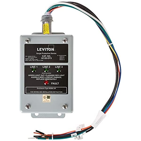 Leviton 32120-Dy3 120 208 Volt 3 Fases Wye O Delta Surge Panel Dhc Y X10 Compatible 80Ka L-N Max Surge Corriente