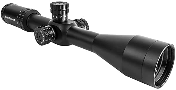 Blackhound Optics Genesis 6-24X50 Ffp Moa Retícula Iluminada 1/4 Moa Cero Parada Y Paralaje Con Anillos De 1.181 In Capucha De 1.969 In Y Niveles De Burbujas De Montaje