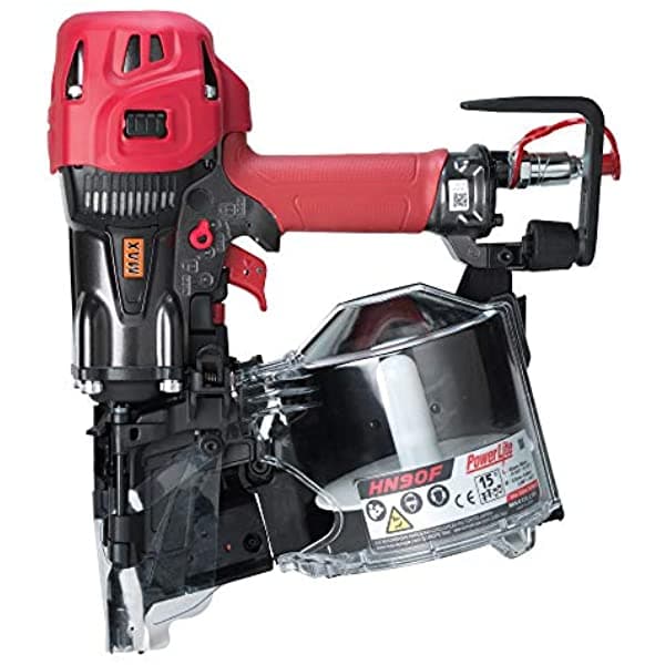 Max Usa Corp. Max Usa Powerlite Hn90F - Clavadora De Alta Presión Para Enmarcar Hasta 3-1/2" Rojo/Negro/Plata