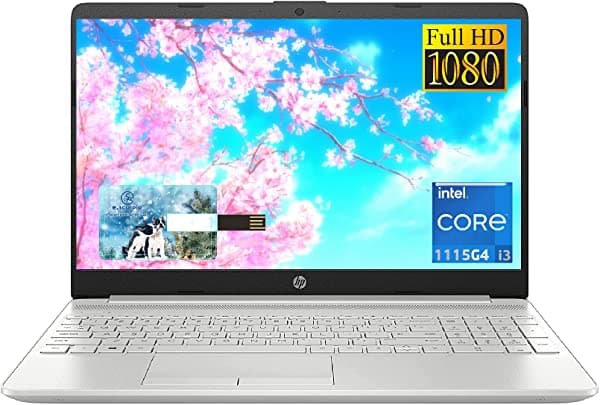 HP Computadora Portátil No Táctil Full Hd De 15.6 Pulgadas Intel 11ª Generación Core I3-1115G4 (Hasta 4.1 Ghz) 16 Gb De Ram Ssd De 512 Gb Gráficos Intel Uhd Cámara Web De Huellas Dactilares Hdmi Wifi Con Accesorios Es De 32 Gb
