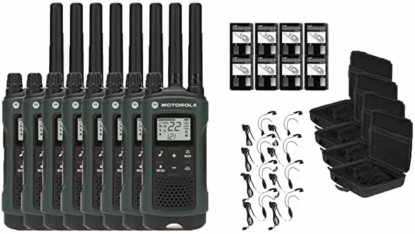 Motorola Talkabout T465 Radios Bidireccionales / Walkie Talkies - Linterna Impermeable De 22 Canales Ptt Ivox 8 Unidades T465-8PK