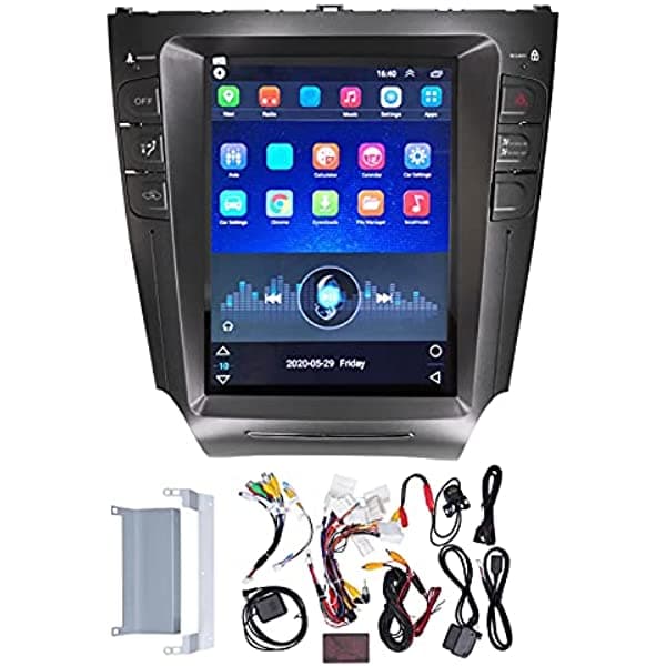 Qiilu - Sistema De Navegación Gps Para Coche 10.4 Pulgadas 1+32G Color Negro Estéreo Sistema De Navegación Gps Para Lexus Is200 Is250 Is300 Is350 2007-2015 (Solo Apto Para Modelos De Gama Baja/Modelos Estándar) Qiiluyxfg1o2cvs