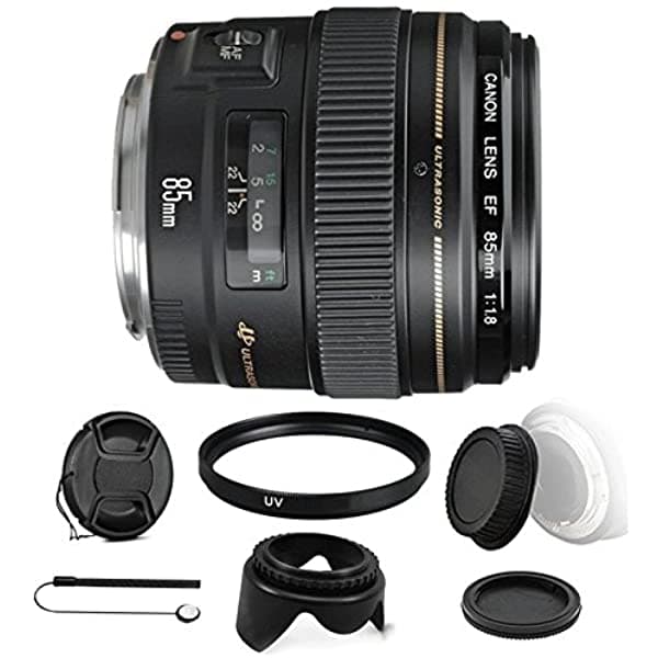 SimpTronic Tech Canon Ef 3.346 In F/1.8 Usm - Teleobjetivo De Enfoque Automático (Tamaño Mediano Versión Internacional Con Kit De Accesorios) NL-C-85-1.8-14-US-2519A003