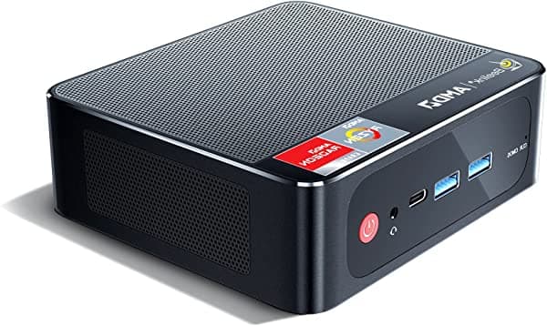 Beelink SER3 Mini PC AMD Ryzen 7 3750H 4C/8T Windows 10 Pro Computadora De Escritorio 16GB RAM + 512GB SSD Gráficos Radeon RX Vega 10 HDMI Dual Y USB-C 4K A 60Hz Salida WiFi Dual - BT Encendido Automático