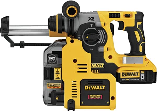 Dewalt 20V Max Xr Martillo Rotativo Sds Plus Forma De L Extractor De Polvo A Bordo 1 Pulgada (Dch273P2Dho)