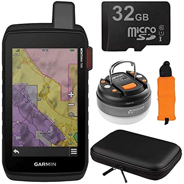 Garmin 010-02347-10 Montana 700I Navegador Con Pantalla Táctil Gps Resistente Con Paquete Inreach Con Correa De Muñeca De Espuma Flotante Carcasa Rígida Eva 10 Pulgadas Linterna Led Brite-Nite Dome Linterna Y Tarjeta De 32 Gb E1GRMONT700I