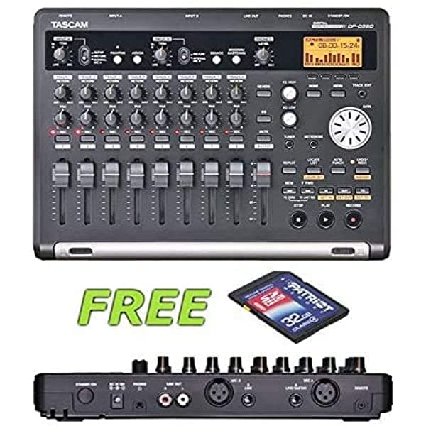 Tascam Dp-03Sd Portastudio Digital Con Un Última Intervensión Patriot 32 Gb Tarjeta Sd