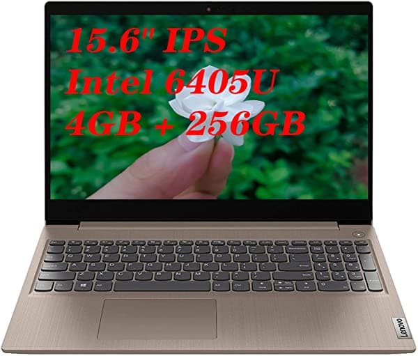 Lenovo IdeaPad 3 15.6" IPS Notebook Intel Pentium Gold 6405U A 2.4GHz 4GB DDR4 256GB PCIe SSD Webcam Bluetooth 5.0 HDMI Windows 10 Home Twe Mouse Pad