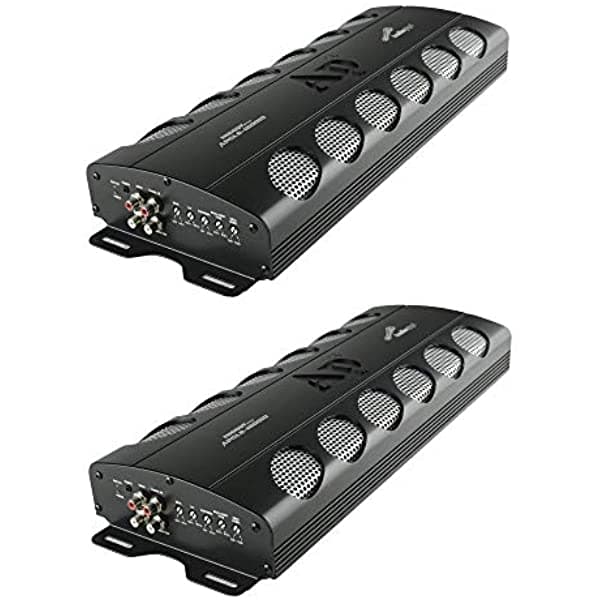 Audiopipe Apcle-18001D Clase D 1800 W Rms Monoblock Amp Kit Amplificador De Sistema De Sonido De Audio Para Coche Con Perilla De Bajo Y Protección De Sobrecarga Negro (Paquete De 2)