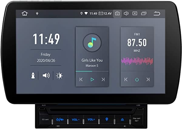 Xtrons 10.1 Pulgadas Android 10.0 Doble Din Estéreo Para Auto Radios Reproductor De DVD Hexa Core 4G RAM 64G ROM Navegador GPS Pantalla Táctil Ángulos De Visión Ajustables Unidad Principal Soporta WiFi Cámara De Reversa OBD2 DVR TPMS