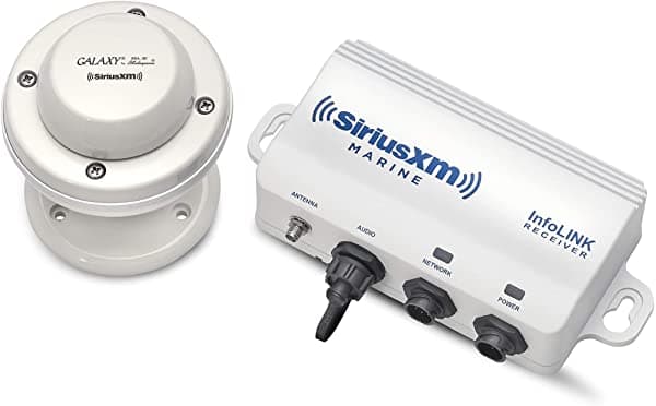 Simrad Wm-4 Siriusxm Marine Satellite Weather/Audio Receptor Con Antena Shakespeare Sra-50 Blanco 000-14970-001