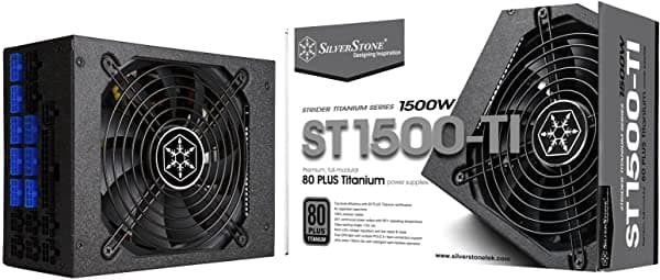 Silverstone Technology St1500-Ti 80 Plus Titanium 1500W Fuente De Alimentación Atx/Ps2 Totalmente Modular Sst-St1500-Ti-X Color Negro