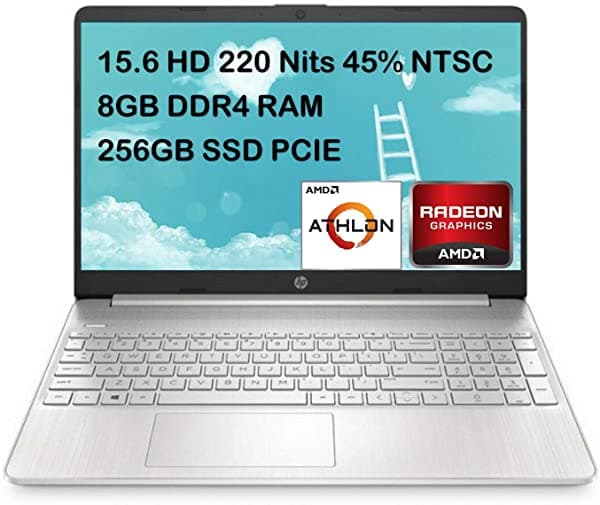 2021 HP 15 15.6" Notebook De Alto Rendimiento AMD Athlon Gold 3150U Hasta 3.3GHz (supera al i3-8130U) 8GB DDR4 RAM 256GB PCIe SSD 802.11ac WiFi Bluetooth 4.2 Windows 10 Con Paquete Aloha