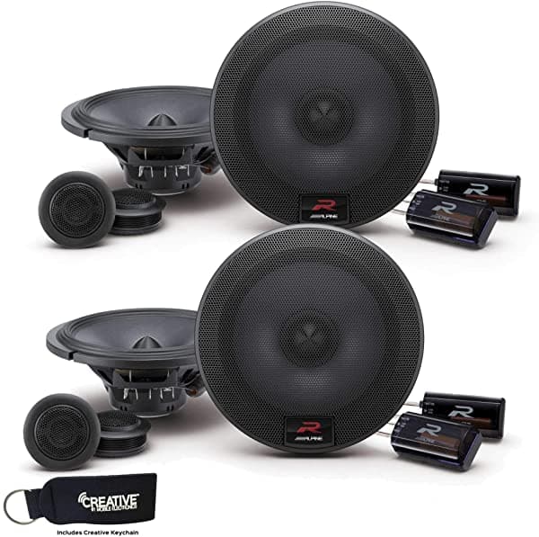 Alpine R-S65 C Bundle - Dos Pares De Alpine R-S65 C 6.5 Inch Componente De 2 Vías Altavoces R-S65C+R-S65C
