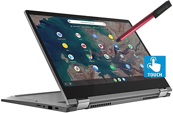 2020 Lenovo Chromebook Flex 5 2 en 1 13.3" FHD Pantalla Táctil Notebook _ 10ma Generación Intel Core i3-10110U (supera al i5-7200U)_ 4GB DDR4 64GB eMMC_ Chrome OS_ Broage 32GB Flash Stylus_ Online Class Ready