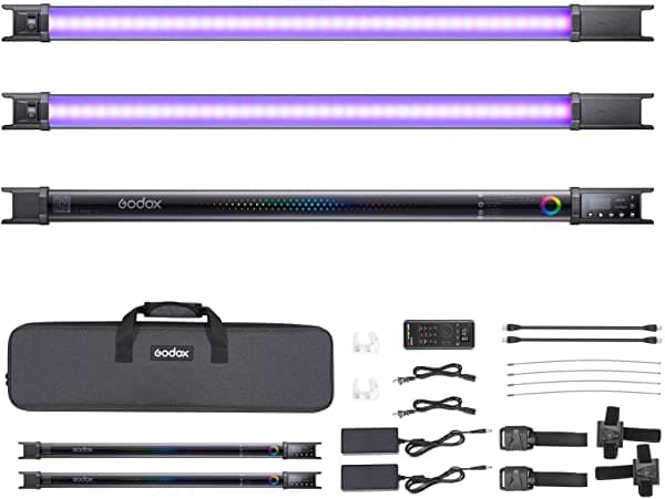 Godox Tl60 Rgb Tubo De Luz Cri 96 Tlci 98 Temperamento De Color 2700K ~ 6500K 100% Brillo (Lux) 39 Efectos De Fx 2.4G Inalámbrico Compatible Con Control De Aplicación/Control Dmx (2 Piezas) TL60-OPENCLOUD-(2PCS)-US