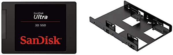 Sandisk Ultra 3D Nand 4Tb Ssd Interno - Sata Iii 6 Gb/S 2.5"/7Mm Hasta 560 Mb/S - Sdssdh3-4T00-G25 Y Corsair Dual Ssd Soporte De Montaje 3.5" Cssd-Brkt2 Negro