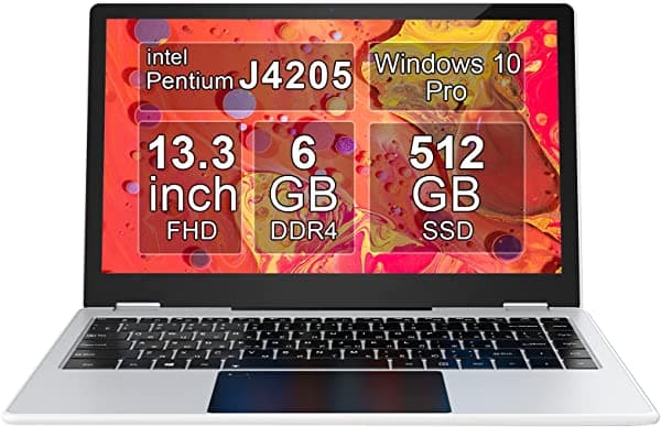 Laptop De 13.3 Pulgadas Con Pantalla Táctil Windows 10 Pro Rugged Full Hd Business Plegable Portátil Con Intel Pentium J4205 Quad-Core 6 Gb Ddr4 512 Gb Ssd Diseño Impermeable Awow Gris Vt13