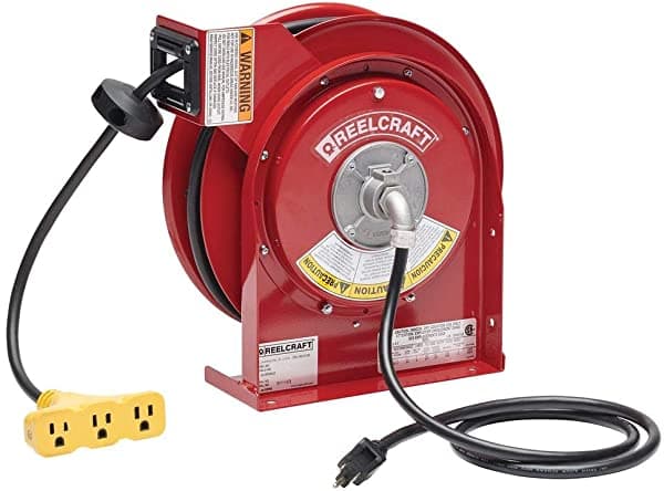 Reelcraft - L 4545 123 9 Reelcraft 12 AWG/3 Cond X 45ft 15Amp Tri-Tap Out con Cable