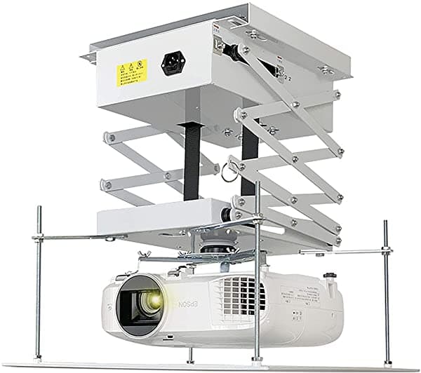 Cgoldenwall - Soporte De Montaje Para Proyectores Motorizado Para Proyector Soporte De Montaje Ajustable Doble Motor Con Placa De Fijación Carga Máxima De 44 Lb (Distancia De Funcionamiento: 39.4 In) JYH-199