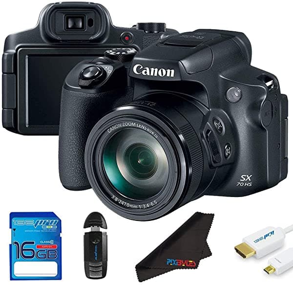 Pixibytes Canon Powershot Sx70 Hs Cámara Digital (Versión Internacional) + 16Gb Tarjeta De Memoria Sd
