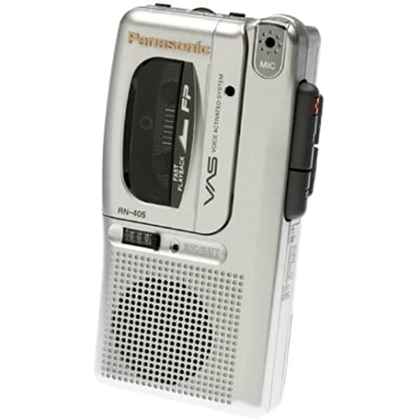 Panasonic Rn4053 Grabadora De Cassette Micro Con Sistema De Activación De Voz Y Contador De Cinta