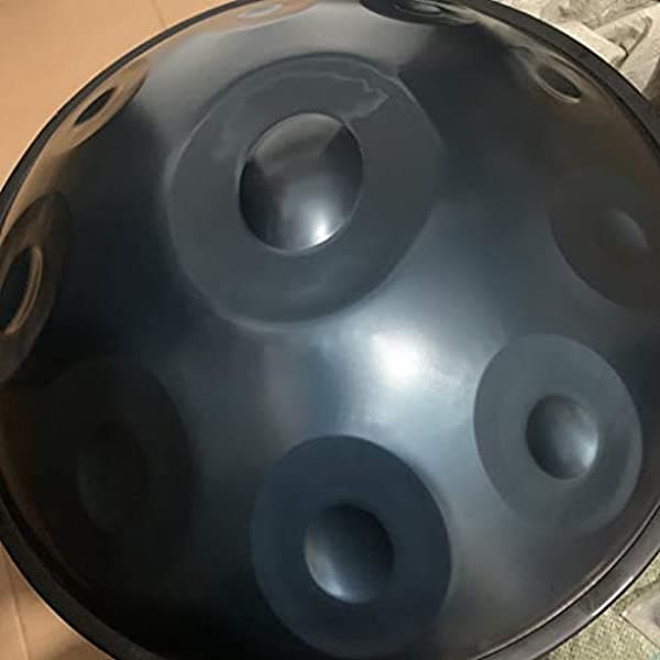 jc Tambor de Lengüetas de Acero (Tongue Drum) Handpan de 22 Pulgadas Nivel de Entrada para Principiantes Re Menor y Fa Mayor 9/10 Notas 440Hz 22.0 in de Diámetro Estándar con Manual de Afinación (Beginner 10 Nota Handpan)
