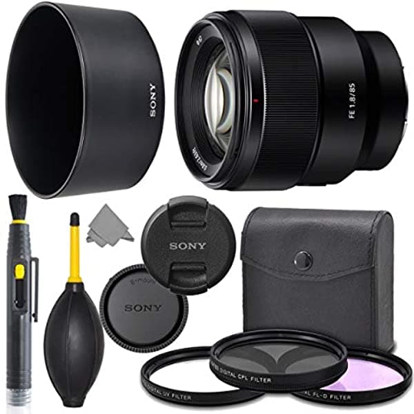 AOM Sony FE 85mm f/1.8 Lente Full Frame SEL85F18 + Pro Starter Bundle Kit Versión Internacional 1 Año de Garantía SNSEL8518JK