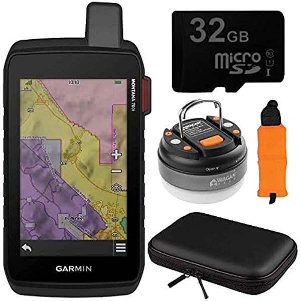 Garmin 010-02347-00 Montana 750I Navegador Gps Robusto Con Inreach Y 8Mp Cámara Paquete Con Correa De Muñeca De Espuma Flotante Carcasa Rígida Eva 10 Pulgadas Linterna Led Brite-Nite Dome Linterna Y Tarjeta De 32 Gb E1GRMONT750I