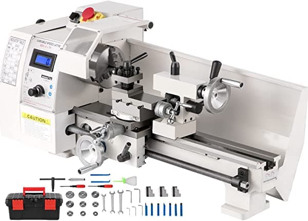 Vevor Mini Metal Lathe 8X14 Mina Máquina 2250 Prm Cambio De Velocidad Variable Precisión Mini Lathe 650W Tornio De Metal Lathe Small Metal Torning Mac