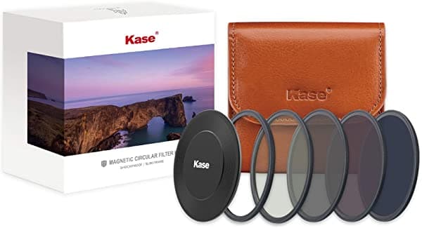 Kase Wolverine 77Mm Pro Nd Kit Ii El Filtro Óptico Templado A Prueba De Choque Magnético Incluye Cpl Nd8 Nd64 Nd1000 Lente Cap & Case 77 A Pedi KW-MGKitproC-77