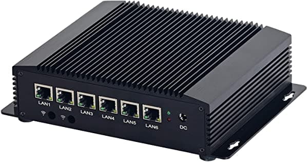 HUNSN Firewall Mikrotik Opnsense Vpn Network Seguridad Micro Appliance Router Pc Intel Core I5 8265U Rm02 Aes-Ni Hdmi Com232 4Usb3.0 6 X Lan Sim RM02-8265U-16G64G