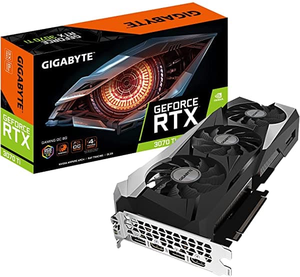Gigabyte GeForce RTX 3070 Ti Gaming OC 8G Placa de Video Windforce 3X Sistema de Enfriamiento 8GB GDDR6X GV-N307TGAMING OC-8GD