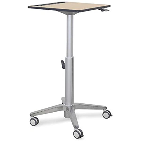 Ergotron - Escritorio Móvil Para Laptop Rodando El Escritorio De Stand - 16 Pulgadas De Ajuste De Altura Maple 24-811-F13