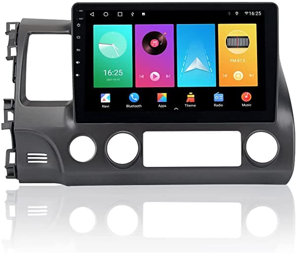 Viabecs Apple Play - Sistema Estéreo Para Automóvil De 6 Gb 128 Gb Para Honda Civic 2006-2011 De 10.2 Pulgadas Radio Con Pantalla Táctil Bluetooth Dsp 48-Eq Navegación Gps Android Auto Fm/Am 2 Usb Swc Micrófono Externo