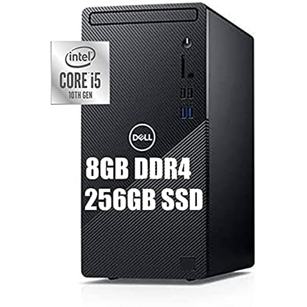 Dell Inspiron 3000 3880 Computadora De Escritorio Premium 10Th Gen Intel Hexa-Core I5-10400 Beats I7-7700Hq 8Gb Ddr4 256Gb Ssd No-Dvd Wifi Bluetooth W Dell Inspiron 3880